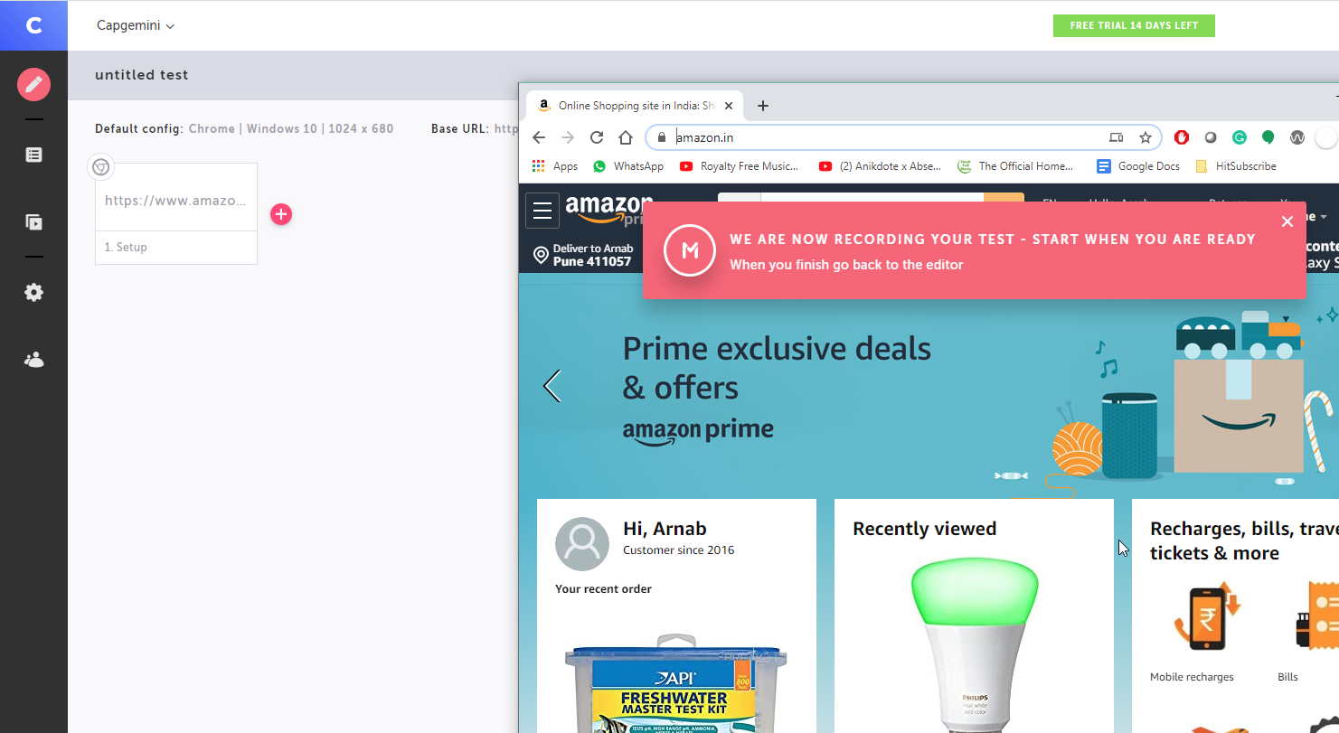 Web Testing Getting Started (Codeless Test)