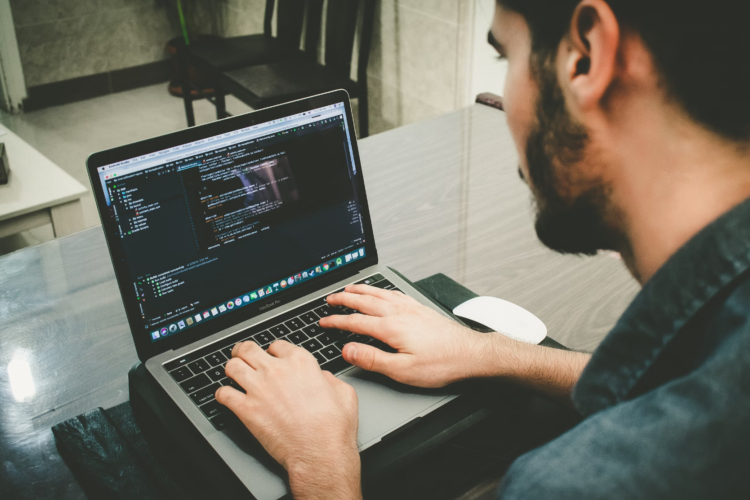 programmer at screen